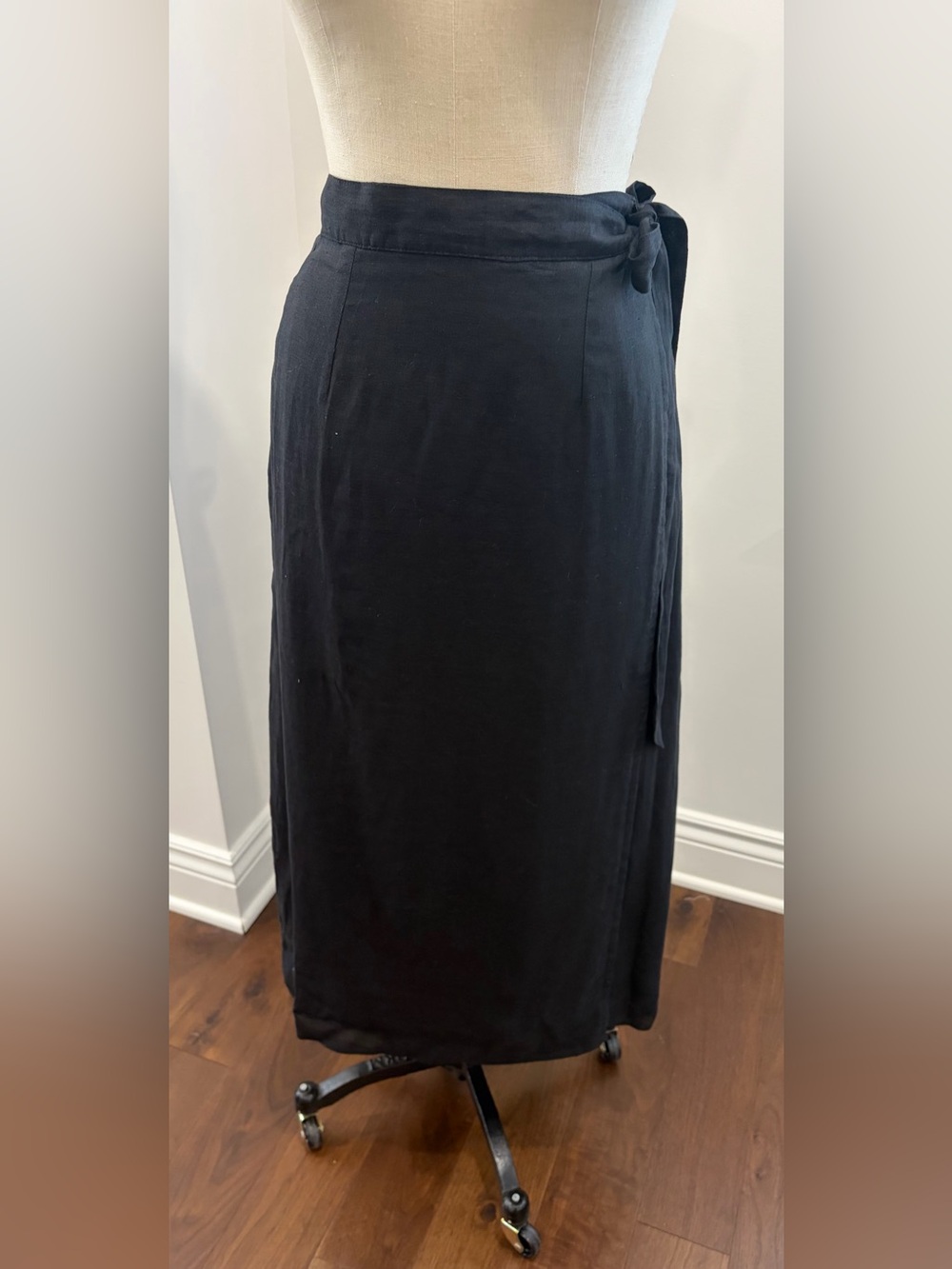 Faithfull the Brand Black Wrap Maxi Skirt